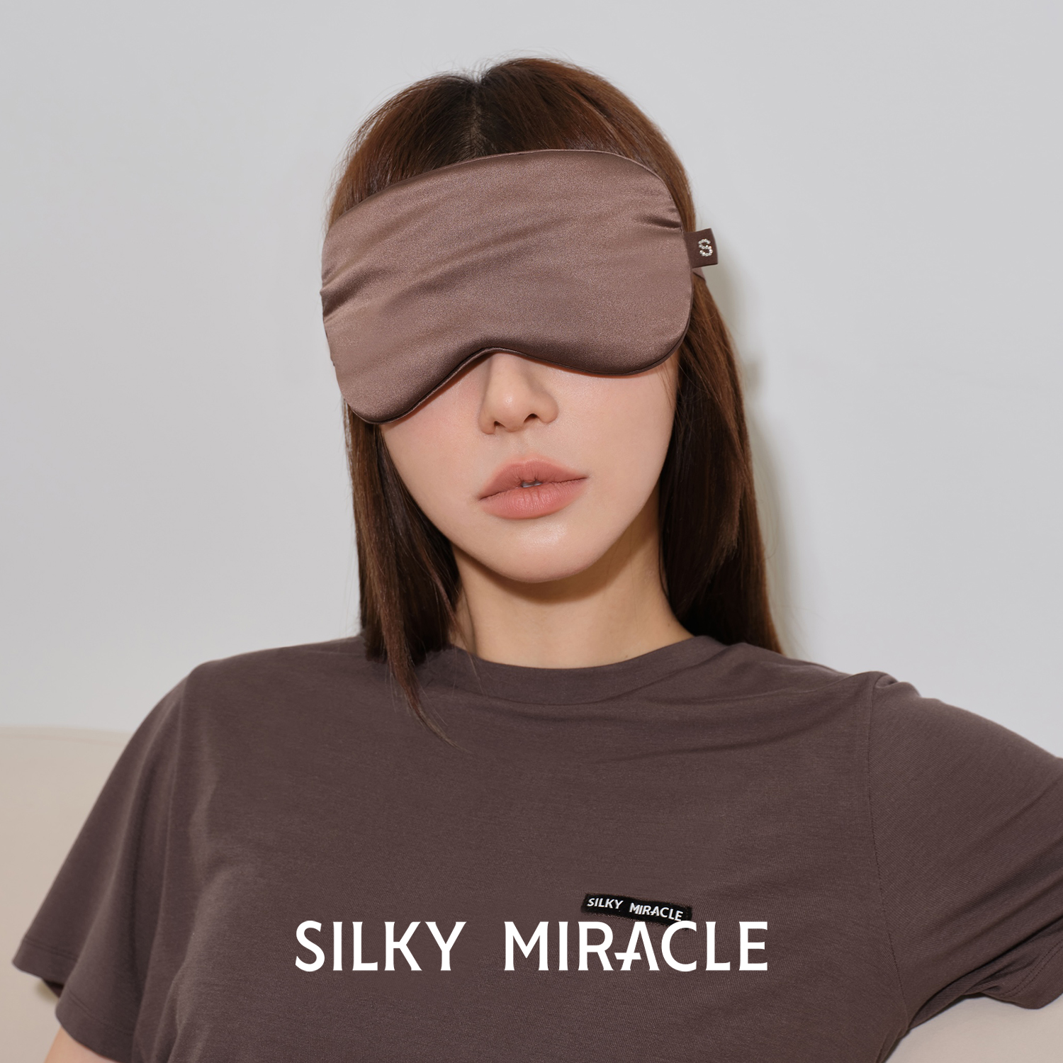 SILKY MIRACLE NUDE系列S烫钻眼罩舒适睡眠男女同款可定制字母