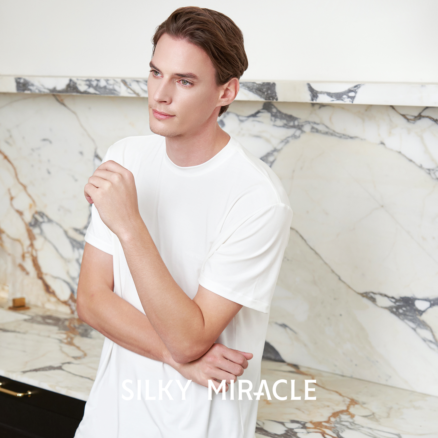 SILKYMIRACLE男蚕丝莫代尔内衣