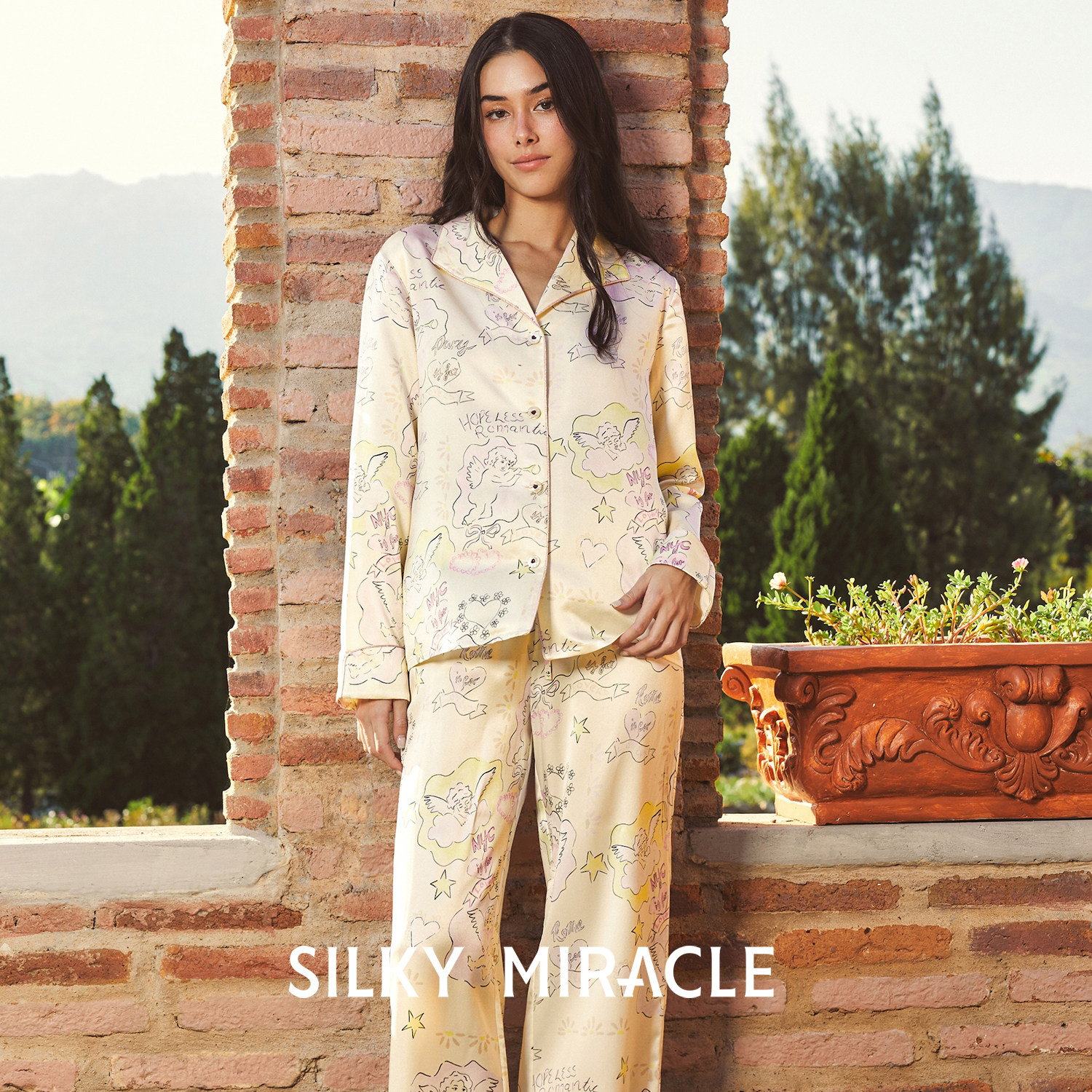 SILKY MIRACLE真丝睡衣套装女士桑蚕丝可外穿家居服高级