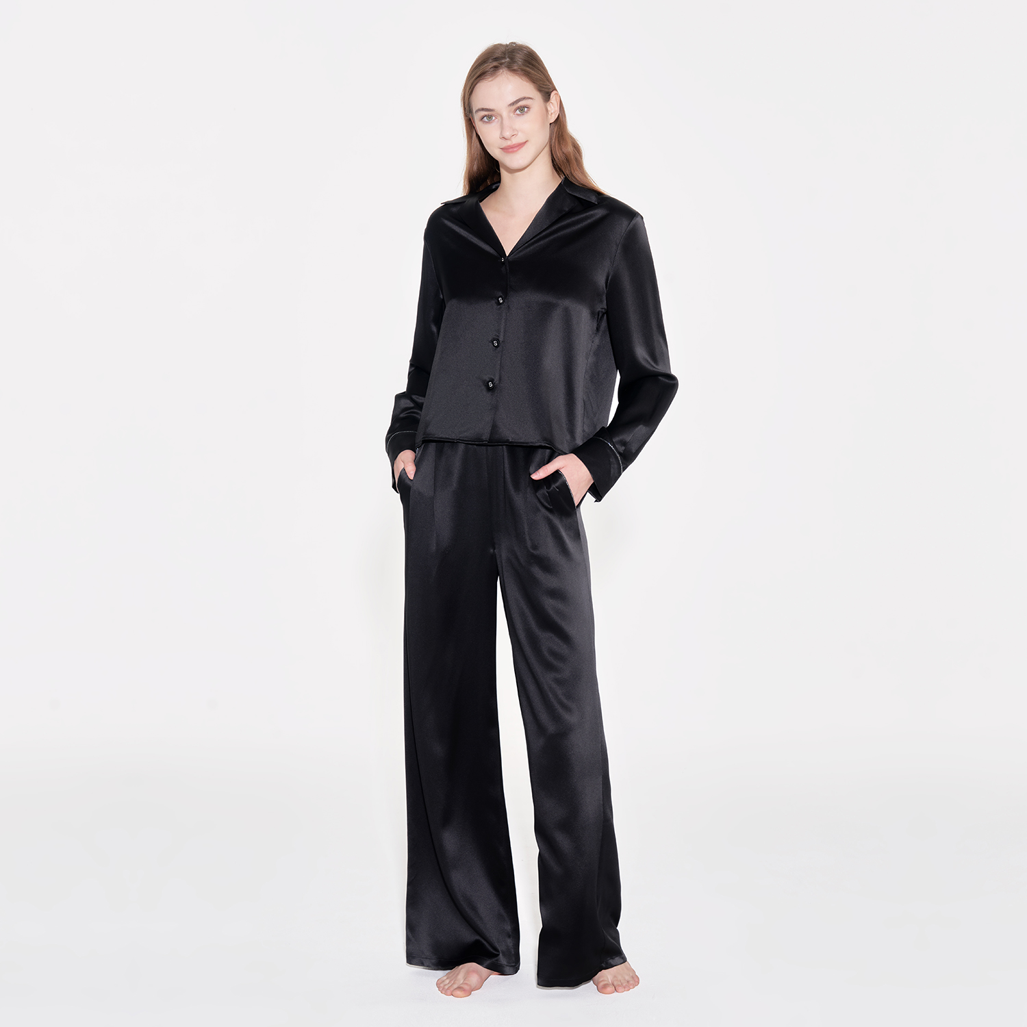 SILKYMIRACLE女真丝睡衣可外穿