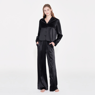 SILKY 度假显瘦可外穿 MIRACLE真丝睡衣FREE系列超宽桑蚕丝长裤