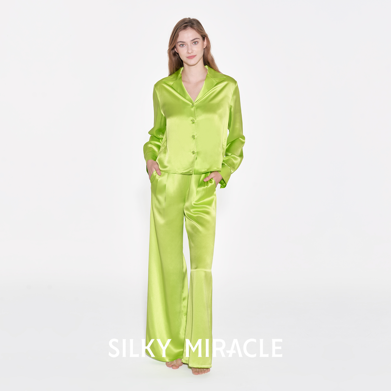 SILKYMIRACLE女真丝睡衣可外穿