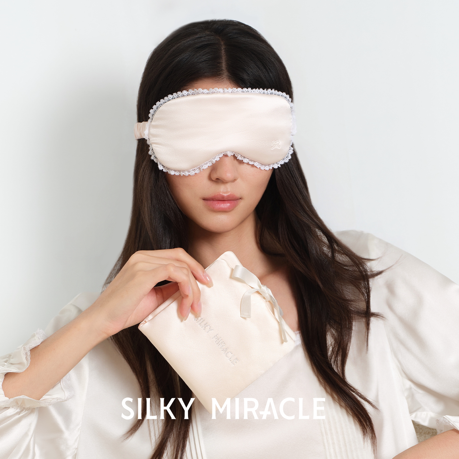 SILKY MIRACLE真丝眼罩Ballerina桑蚕丝蕾丝旅行眼罩礼物包套组