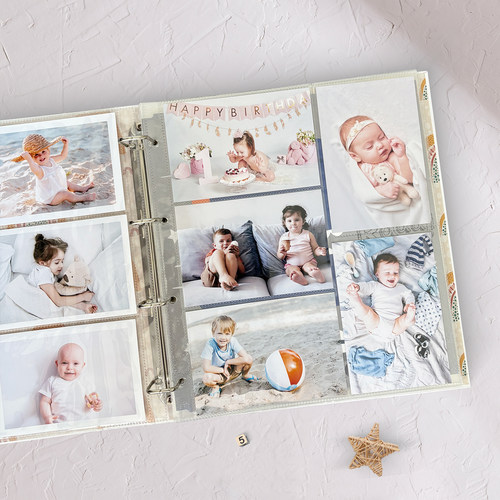 儿童宝宝出生纪念插页式相册本