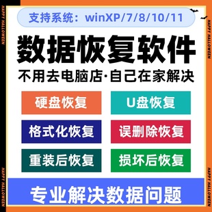 电脑硬盘数据恢复软件U盘sd卡误删除格式化文件修复恢复视频照片