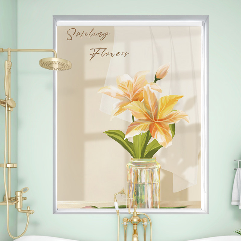 遮光卷帘防晒隔热卧室飘窗浴室遮阳窗户神器免钉加厚定制手拉窗帘