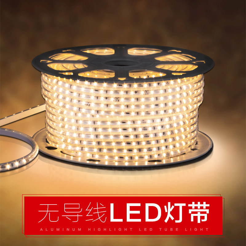 led灯带无导线超亮线条灯户外防水氛围灯家用客厅吊顶线灯条220v