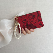 国风小钱包女短款 拉链零钱袋迷你卡夹复古证件钥匙包新中式 口红包