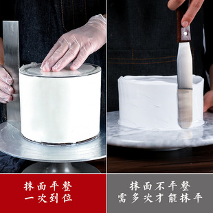 蛋糕抹面奶油抹平工具烘焙新手抹边模抹胚不锈钢刮板具6寸8寸10寸
