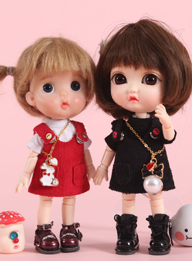 ob11娃衣 灯芯绒背带裙 molly娃衣 12分bjd衣服 GSC素体 PICCODO