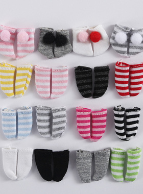 ob11娃衣 袜子 短袜 ob11素体美结猪 holala GSC粘土人 12分bjd