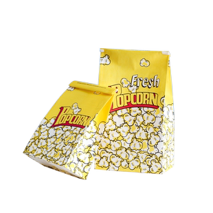 铁丝封条爆米花纸袋牛皮纸袋自封食品袋烘焙纸袋包装袋防油纸袋子