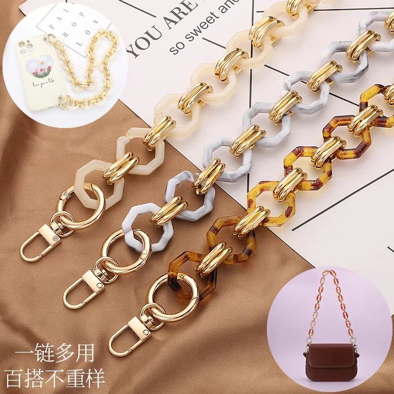 包包改造装饰链条亚克力小众链条包包改造装饰手提腋下手拎树脂链,服饰配件/皮带/帽子/围巾,包带,淘宝优惠券,粉丝福利购,淘宝优惠卷