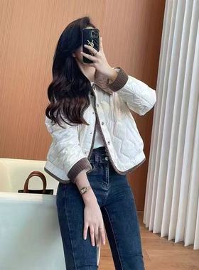 【欧加粒粒】新款气质时尚休闲韩版高级感拼色领外套 M25101702