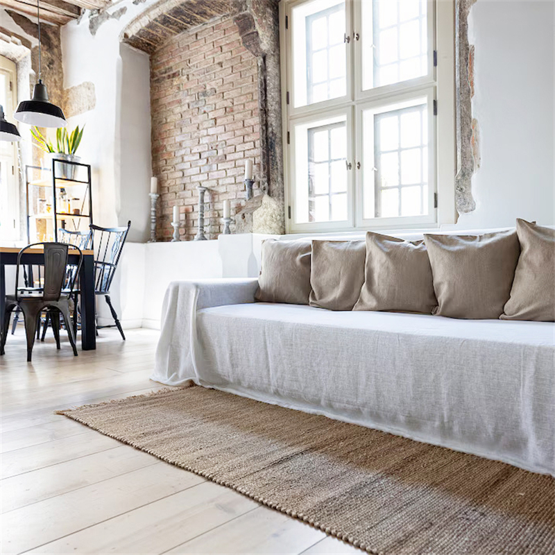 100%亚麻布艺客厅沙发巾防尘防猫抓可水洗照背景布可防尘布拍定制