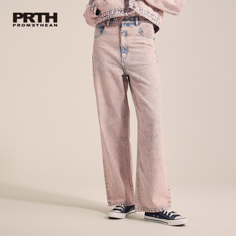 PRTH直筒长裤做旧洗水复古