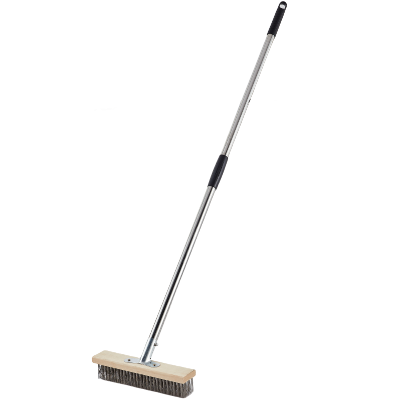 洗地刷子长柄硬毛不锈钢丝地板刷地神器户外庭院地面强力清洁工具