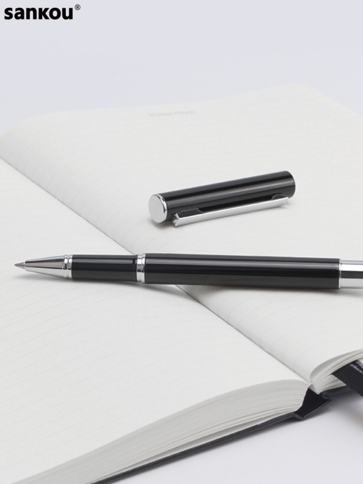 메탈 젤 펜 프르캐프식 만년필풍 젤 펜 블랙 0.5 MM수성펜 심플 사인 펜 프라이빗 엔그레이빙