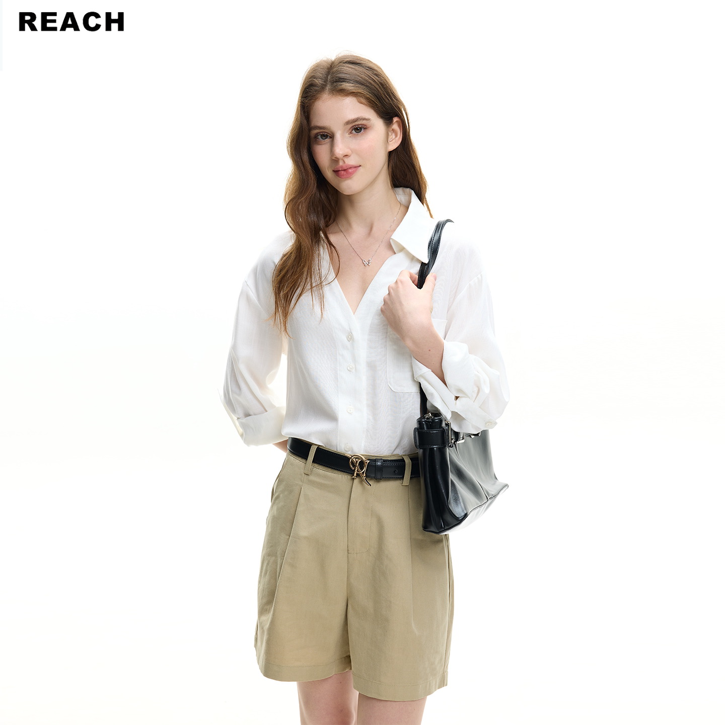 REACH老钱风亚麻衬衫女夏季新款宽松显瘦休闲百搭透气衬衣服外套