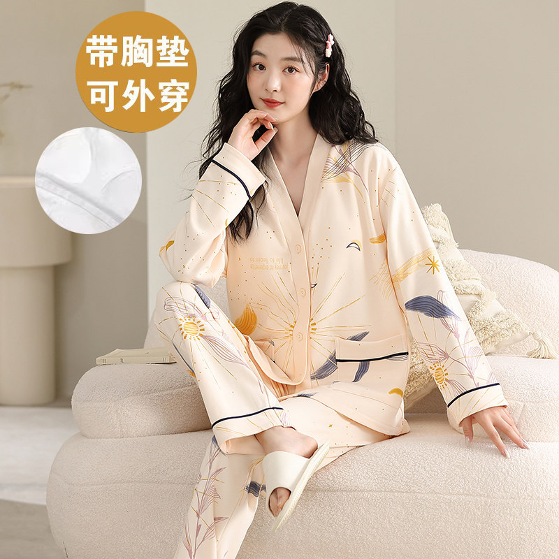 全棉时代睡衣春季女2025新款睡衣/家居服套装