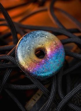 指玩屋 甜甜圈2.0啪啪币ACEdc指尖响币陀螺 金属成人解压玩具奶盖