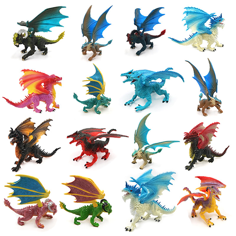 实心仿真动物恐龙模型玩具霸王龙塑胶怪兽飞龙魔龙魔兽儿童男孩子