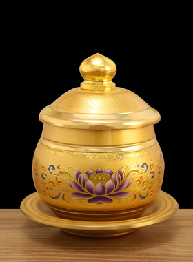 信扬家居圣水供水杯纯黄铜家用