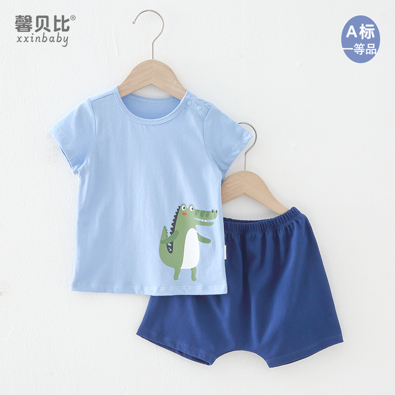 儿童短袖纯棉薄款衣服卡通动漫