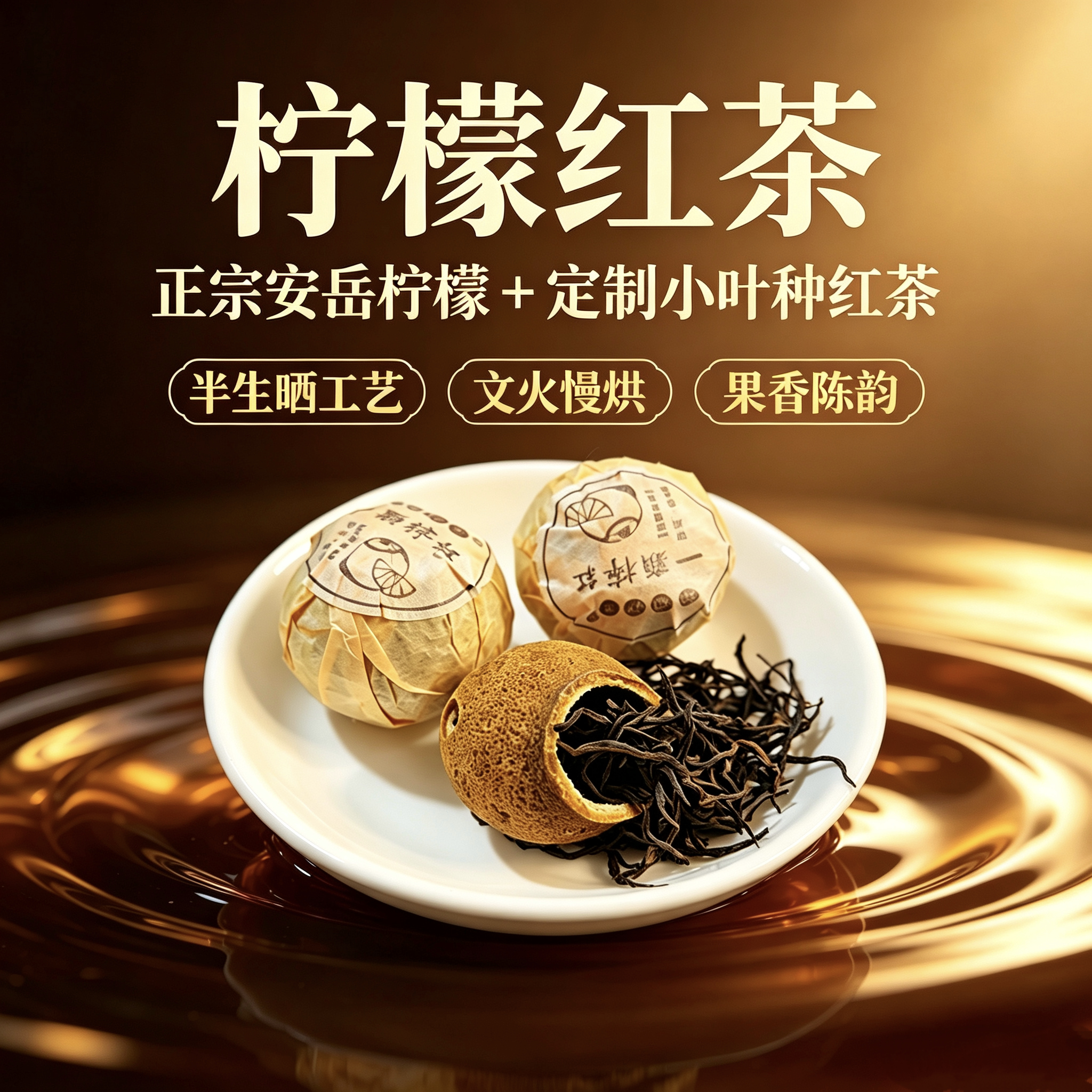 柠檬红茶袋装安岳柠檬红茶小柠红茶小种红茶水果茶调味茶冷热双泡