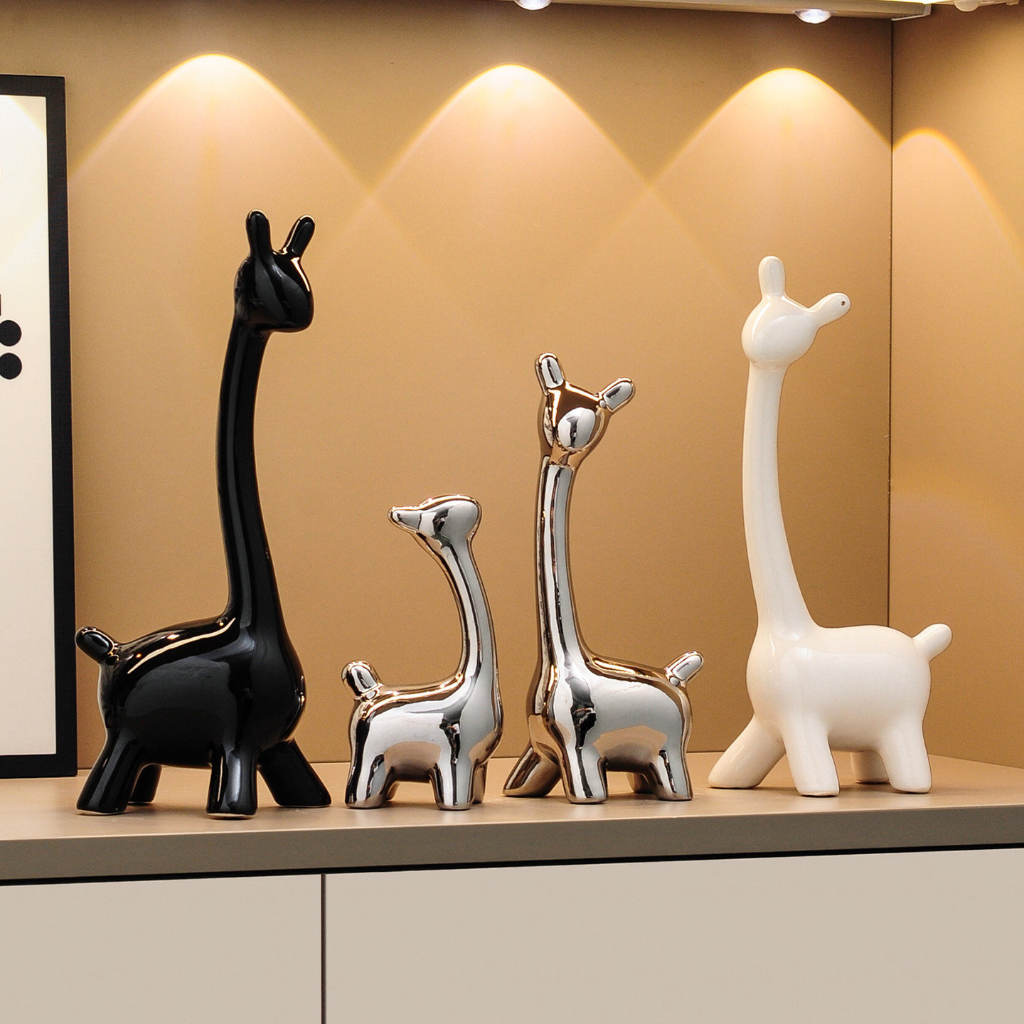 一家四口小鹿摆件家居饰品电视柜酒柜装饰轻奢高档高级客厅玄关,家居饰品,装饰摆件,淘宝优惠券,粉丝福利购,淘宝优惠卷