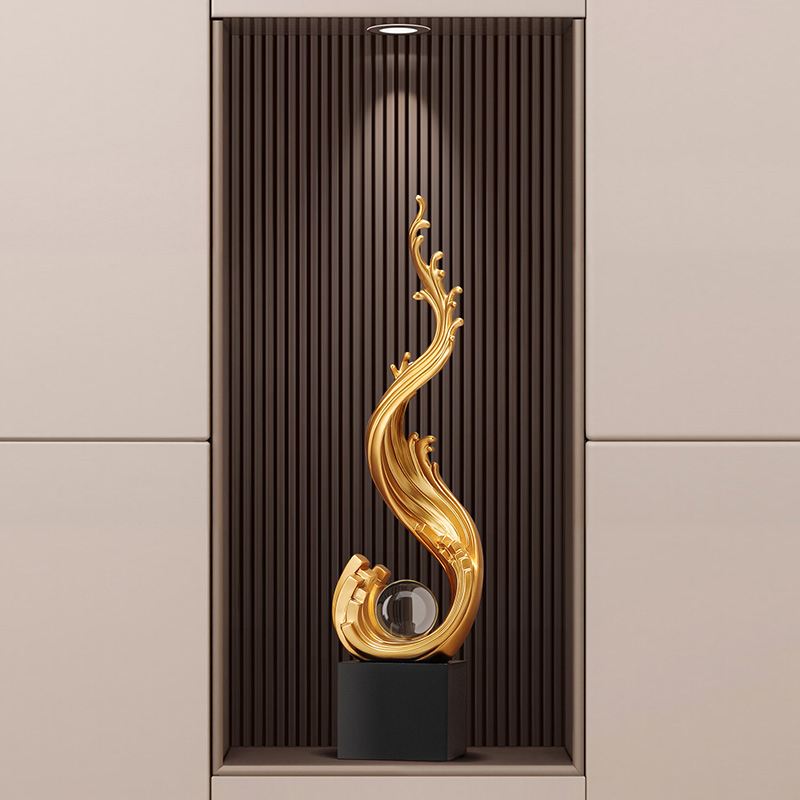 风生水起入户玄关摆件壁龛轻奢高档客厅电视柜工艺礼品摆饰落地乔