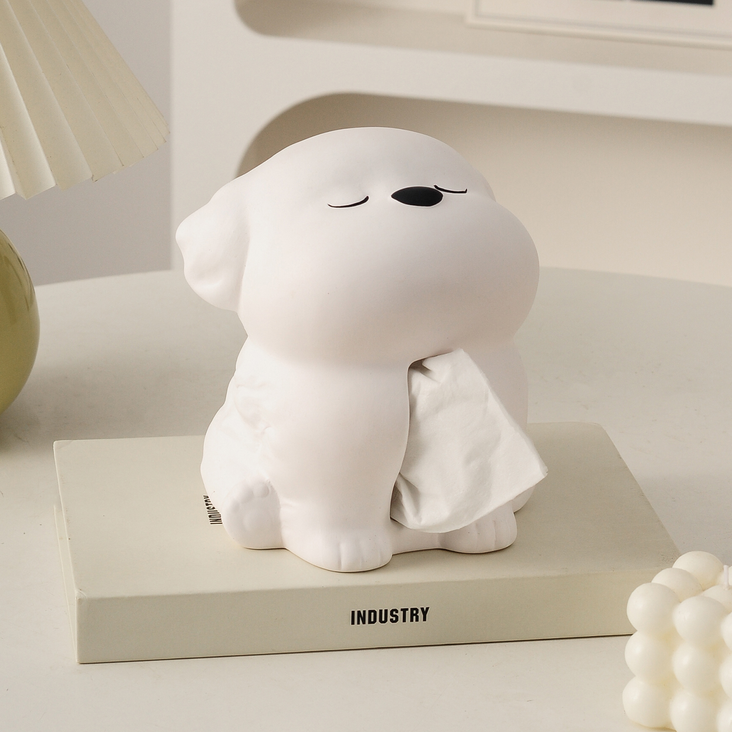 傲娇狗创意纸巾盒餐巾纸盒家用客厅桌面纸抽盒轻奢高档纸巾收纳盒