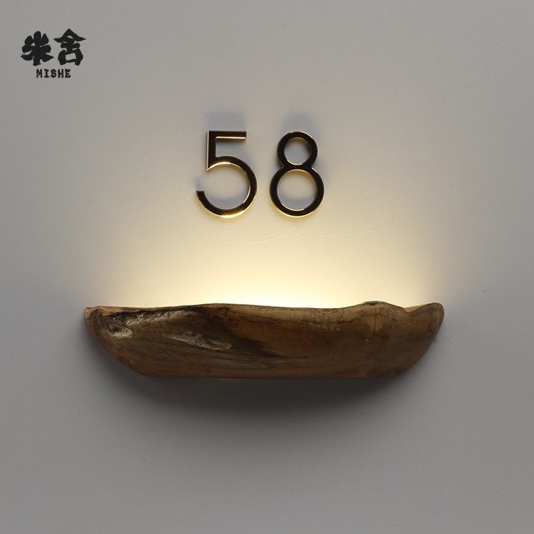 原创设计师推荐高端创意造型门牌号码挂牌个性标识牌LOGO发光定制