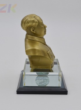 主席汽车摆件 大号纯铜半身铜像水晶底座 毛爷爷车饰品厂家高端.9