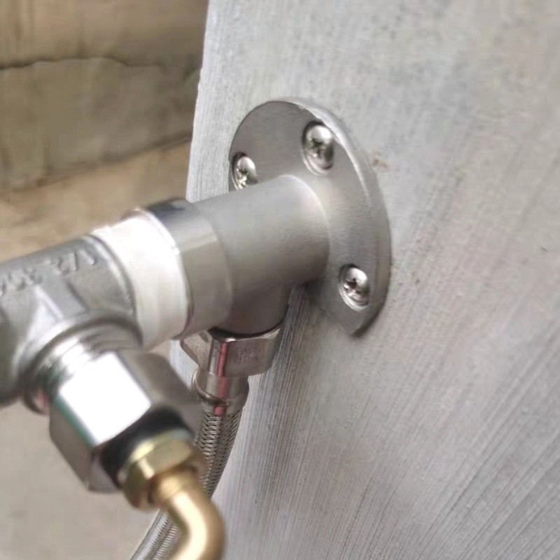 底座铜加厚4分明暗转明装墙脚座支架连体明转暗304不锈钢水龙头