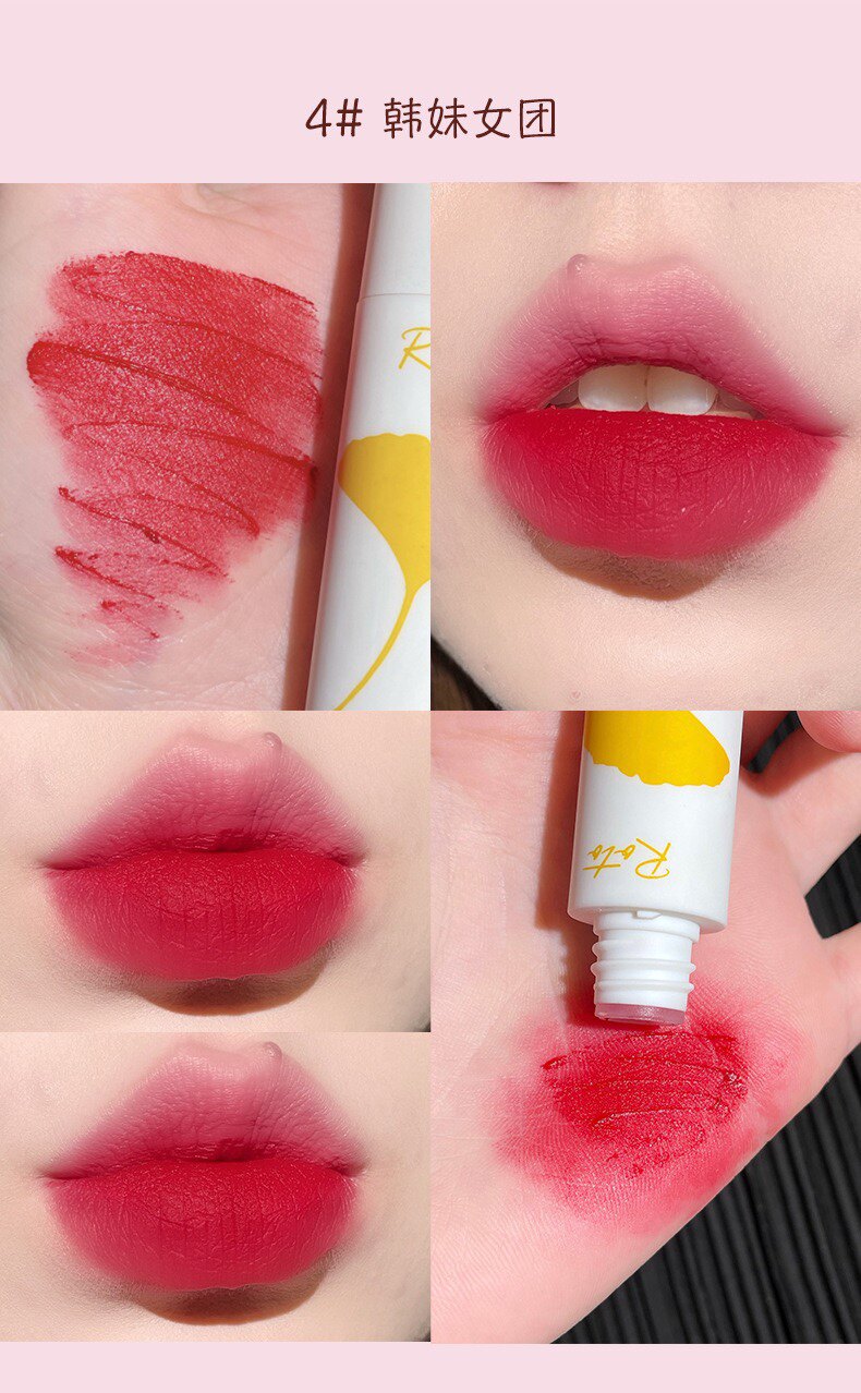 彩妆roto小银杏绵蜜奶酱唇泥丝绒雾面哑光易上色显白学生平价唇釉