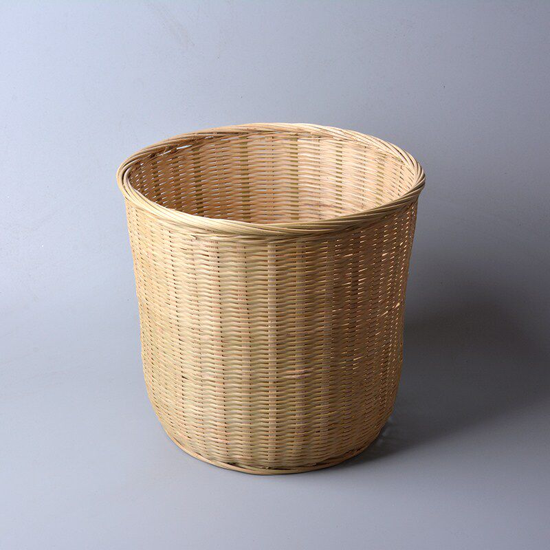 竹筐手工竹编圆形家用大号厨房馒头筐淘米筐竹子制品工艺品收纳
