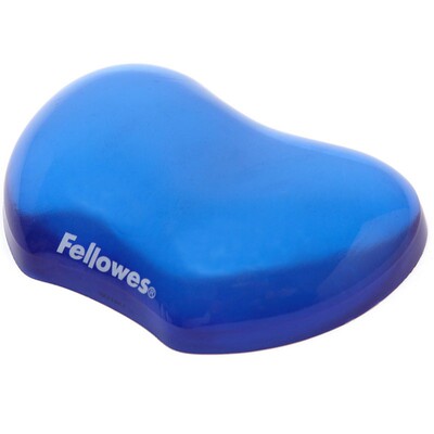 Fellowes范罗士人体工学鼠标垫91177蓝色硅胶腕托手枕护腕可水洗