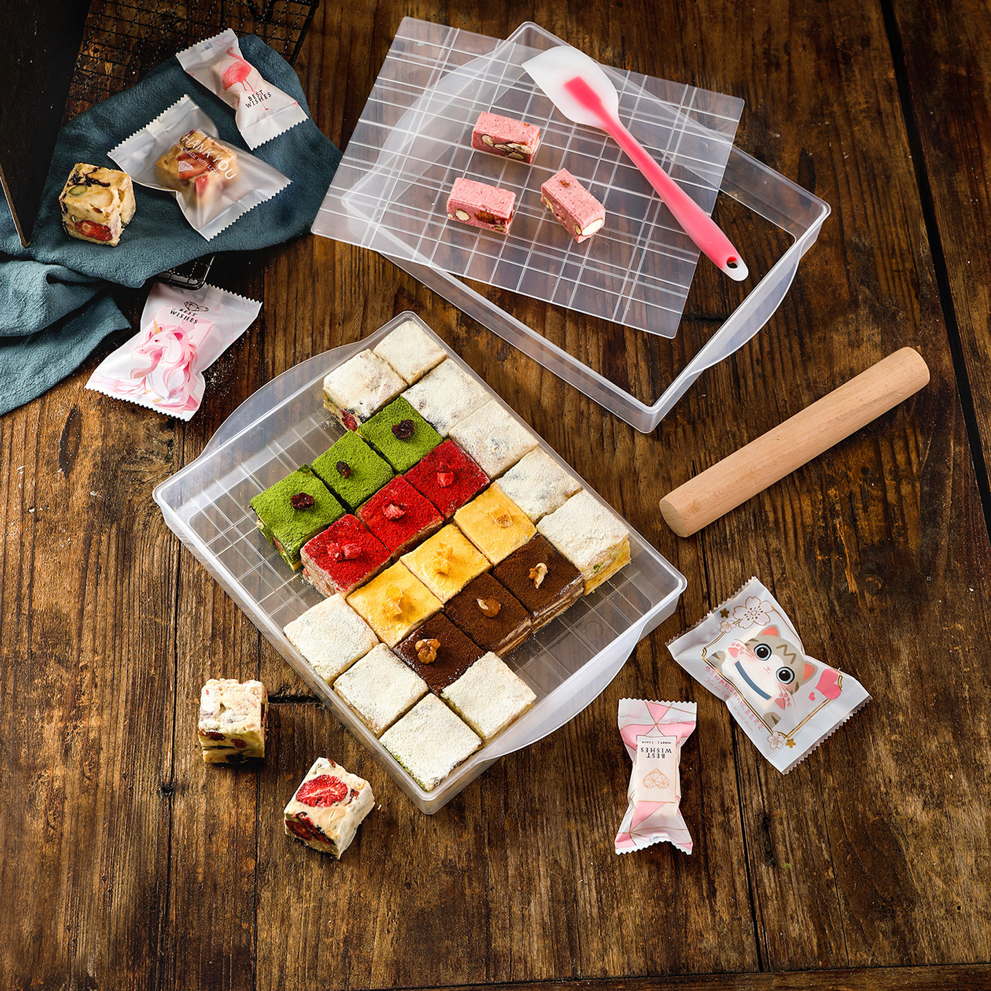 牛轧糖工具套装手工自制牛扎糖雪花酥模具diy材料不粘冷却定型盘