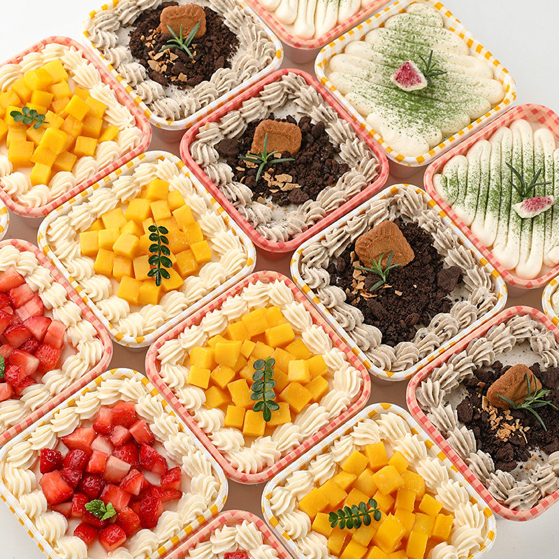 蛋糕包装盒提拉米苏盒子千层慕斯甜品便当盒野餐一次性烘焙打包盒