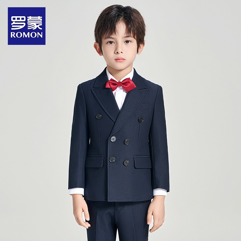 罗蒙儿童西装套装男童礼服主持人