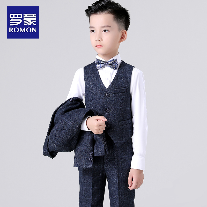 罗蒙男童主持人西装儿童礼服