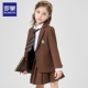儿童休闲上衣中大童学院风西服套装 新款 外套2026秋季 罗蒙女童西装