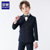 演出服主持人帅气小西装 花童男童礼服套装 春 2026新款 罗蒙儿童西装