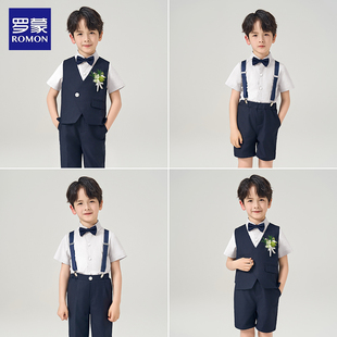 罗蒙儿童礼服男童套装 英伦风主持人走秀钢琴演出服夏季 花童小西装