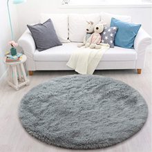 Round Fluffy Area Rug for Bedroom Soft Shaggy Carpet Circle