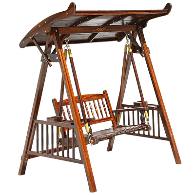 荡秋千实木秋千摇椅户外吊椅
