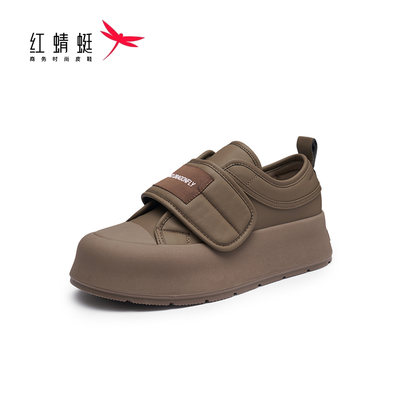 EDDRAGONFLY/红蜻蜓时尚舒适魔术贴复古简约厚底潮鞋女WTB43700
