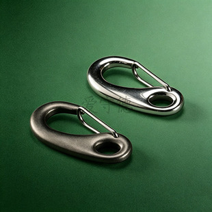 钛合金猪腰/龙虾/弹簧扣，纯钛钥匙登山扣，耐腐蚀，可激光刻字