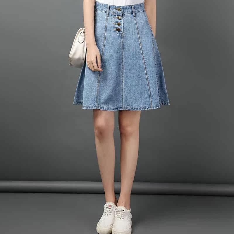 Denim skirt Paige Mid length version 2020 new pattern Spring and summer Pendulum Umbrella skirt Popular have cash less than that is registered in the accounts skirtin the Women's clothing/Boutique , Skirts  category - from Buy2taobao.com to provide professional Taobao agent buy service